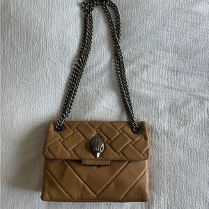 KURT Geiger London tan cross body bag. London Mini Kensington.